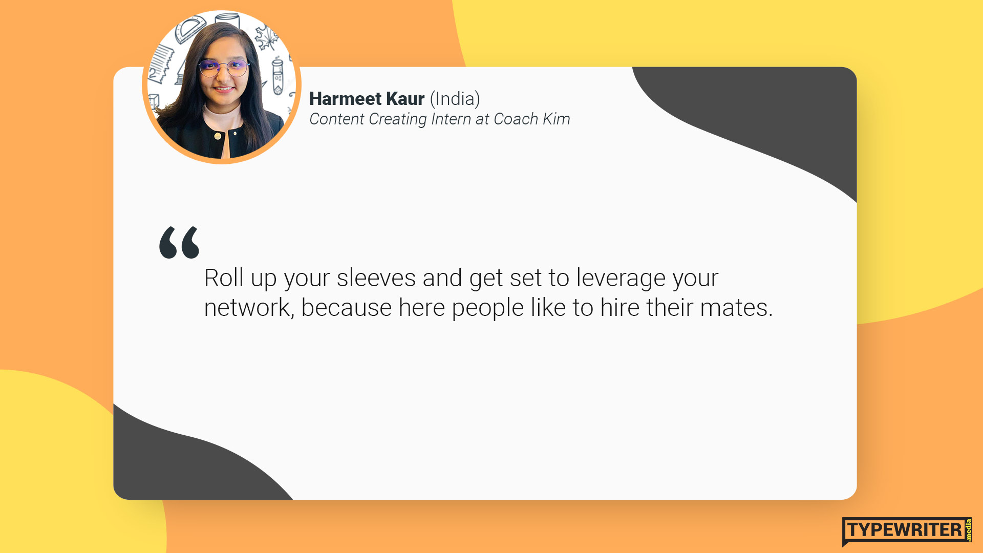 Harmeet advice to international communications graduates